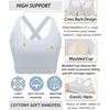 image:imageRUNNING GIRL Sports Bra for Women Molded Cup High Impact Sports Bras for Women with Sewn in PadsCgrey
