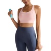 image:imageRUNNING GIRL Sports Bra for Women Molded Cup High Impact Sports Bras for Women with Sewn in PadsCpink