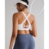 image:imageRUNNING GIRL Sports Bra for Women Molded Cup High Impact Sports Bras for Women with Sewn in PadsCwhite