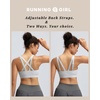 image:imageRUNNING GIRL Sports Bras for Women High Support Adjustable Straps High Impact Sports Bras with Sewn in Pads Workout BraIcy Grey