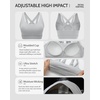 image:imageRUNNING GIRL Sports Bras for Women High Support Adjustable Straps High Impact Sports Bras with Sewn in Pads Workout BraIcy Grey