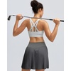 image:imageRUNNING GIRL Sports Bras for Women High Support Adjustable Straps High Impact Sports Bras with Sewn in Pads Workout BraIcy Grey