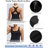 image:imageRUNNING GIRL Tank top with Built in Bra for WomenCompression Shirts Crisscross Back Workout Yoga TopsZblack