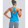 image:imageRUNNING GIRL Tank top with Built in Bra for WomenCompression Shirts Crisscross Back Workout Yoga TopsZbright Blue