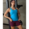 image:imageRUNNING GIRL Tank top with Built in Bra for WomenCompression Shirts Crisscross Back Workout Yoga TopsZbright Blue