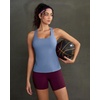 image:imageRUNNING GIRL Tank top with Built in Bra for WomenCompression Shirts Crisscross Back Workout Yoga TopsZlight Blue