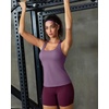 image:imageRUNNING GIRL Tank top with Built in Bra for WomenCompression Shirts Crisscross Back Workout Yoga TopsZlight Purple