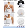 image:imageRUNNING GIRL Tank top with Built in Bra for WomenCompression Shirts Crisscross Back Workout Yoga TopsZwhite
