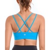 image:imageRUNNING GIRL High Impact Sports Bras for Women  Scoop Neck Strappy Sports Bra High Support Moulded Cup Workout BraDbright Blue