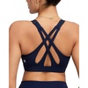 image:imageRUNNING GIRL Sports Bra for Women High Support Molded Cup High Impact Sports Bras with Sewn in Pads Strappy Running BraMidnight Blue