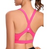 image:imageRUNNING GIRL Sports Bras for Women High SupportRacerback High Impact Grey Sports Bra Moulded Cup Workout Bra Push upXhot Pink