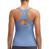 image:imageRUNNING GIRL Tank top with Built in Bra for WomenCompression Shirts Crisscross Back Workout Yoga TopsZlight Blue