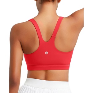 image:imageRUNNING GIRL Sports Bra for Women Molded Cup High Impact Sports Bras for Women with Sewn in PadsAdeep Red