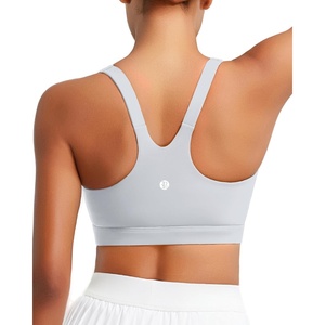 image:imageRUNNING GIRL Sports Bra for Women Molded Cup High Impact Sports Bras for Women with Sewn in PadsAgrey