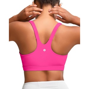 image:imageRUNNING GIRL Sports Bra for Women Molded Cup High Impact Sports Bras for Women with Sewn in PadsAhot Pink