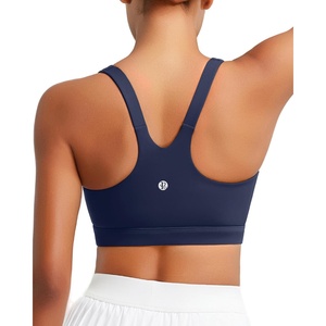image:imageRUNNING GIRL Sports Bra for Women Molded Cup High Impact Sports Bras for Women with Sewn in PadsAnavy Blue
