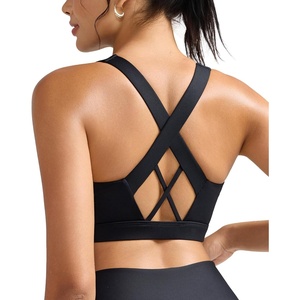 image:imageRUNNING GIRL Sports Bra for Women Molded Cup High Impact Sports Bras for Women with Sewn in PadsBblack