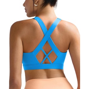image:imageRUNNING GIRL Sports Bra for Women Molded Cup High Impact Sports Bras for Women with Sewn in PadsBbrilliant Blue