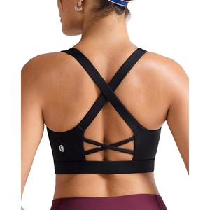 image:imageRUNNING GIRL Sports Bra for Women Molded Cup High Impact Sports Bras for Women with Sewn in PadsCblack