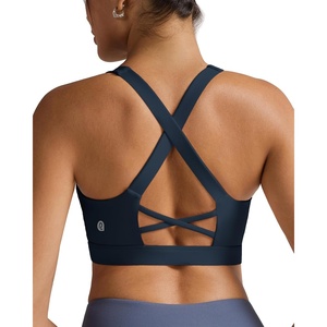 image:imageRUNNING GIRL Sports Bra for Women Molded Cup High Impact Sports Bras for Women with Sewn in PadsCdark Blue