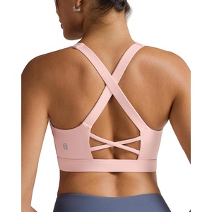 image:imageRUNNING GIRL Sports Bra for Women Molded Cup High Impact Sports Bras for Women with Sewn in PadsCpink