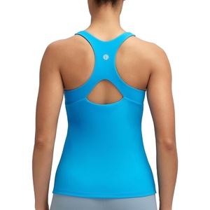 image:imageRUNNING GIRL Tank top with Built in Bra for WomenCompression Shirts Crisscross Back Workout Yoga TopsZbright Blue