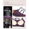 image:imageRUNNING GIRL High Impact Sports Bras for Women  Scoop Neck Strappy Sports Bra High Support Moulded Cup Workout BraDpurple