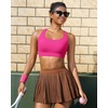 image:imageRUNNING GIRL High Impact Sports Bras for Women  Scoop Neck Strappy Sports Bra High Support Moulded Cup Workout BraYhot Pink