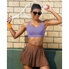 image:imageRUNNING GIRL High Impact Sports Bras for Women  Scoop Neck Strappy Sports Bra High Support Moulded Cup Workout BraYpurple