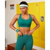 image:imageRUNNING GIRL High Impact Sports Bras for Women  Scoop Neck Strappy Sports Bra High Support Moulded Cup Workout BraYteal