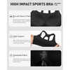 image:imageRUNNING GIRL Sports Bras for Women High Support Adjustable Straps High Impact Racerback Bra with Hook Closure Molded CupBblack