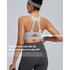 image:imageRUNNING GIRL Sports Bras for Women High Support Adjustable Straps High Impact Racerback Bra with Hook Closure Molded CupBicy Grey