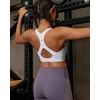 image:imageRUNNING GIRL Sports Bras for Women High Support Adjustable Straps High Impact Racerback Bra with Hook Closure Molded CupFwhite