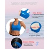 image:imageRUNNING GIRL Sports Bras for Women High Support Adjustable Straps High Impact Racerback Bra with Hook Closure Molded CupGcerulean Blue