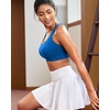 image:imageRUNNING GIRL Sports Bras for Women High Support Adjustable Straps High Impact Racerback Bra with Hook Closure Molded CupGcerulean Blue