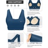 image:imageRUNNING GIRL Sports Bras for Women High SupportAdjustable Strap Molded Cup Sports Bra with Swen PadsDeep Blue