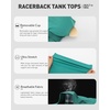 image:imageRUNNING GIRL Workout Tops for WomenRacerback Tank Tops with Built in BrasPadded Sports Bra Yoga Tank Athletic TopsBgreen