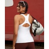 image:imageRUNNING GIRL Workout Tops for WomenRacerback Tank Tops with Built in BrasPadded Sports Bra Yoga Tank Athletic TopsBwhite