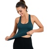 image:imageRUNNING GIRL Workout Tops for WomenRacerback Tank Tops with Built in BrasPadded Sports Bra Yoga Tank Athletic TopsDdark Green
