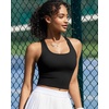 image:imageRUNNING GIRL Workout Tops for WomenRacerback Tank Tops with Built in BrasPadded Sports Bra Yoga Tank Athletic TopsZblack
