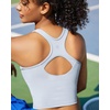 image:imageRUNNING GIRL Workout Tops for WomenRacerback Tank Tops with Built in BrasPadded Sports Bra Yoga Tank Athletic TopsZicy Grey