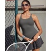 image:imageRUNNING GIRL Yoga Tank Tops for Women Built in Shelf Bra BC Cups Strappy Back Activewear Workout Compression TopsDark Grey