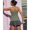 image:imageRUNNING GIRL Yoga Tank Tops for Women Built in Shelf Bra BC Cups Strappy Back Activewear Workout Compression TopsGreen