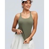 image:imageRUNNING GIRL Yoga Tank Tops for Women Built in Shelf Bra BC Cups Strappy Back Activewear Workout Compression TopsGreen