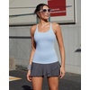 image:imageRUNNING GIRL Yoga Tank Tops for Women Built in Shelf Bra BC Cups Strappy Back Activewear Workout Compression TopsLight Blue