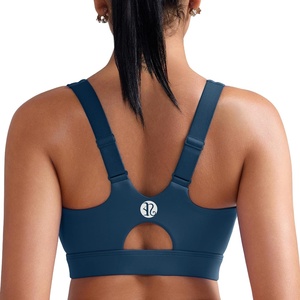 image:imageRUNNING GIRL Sports Bras for Women High SupportAdjustable Strap Molded Cup Sports Bra with Swen PadsDeep Blue