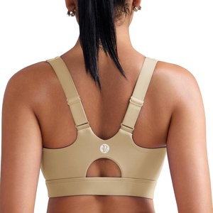 image:imageRUNNING GIRL Sports Bras for Women High SupportAdjustable Strap Molded Cup Sports Bra with Swen PadsNude