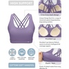image:imageRUNNING GIRL Sports Bras for WomenHigh Impact Criss Cross Back Molded Cup Running Bra with Sewn in PadsMisty Purple