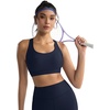 image:imageRUNNING GIRL Sports Bras for WomenHigh Impact Criss Cross Back Molded Cup Running Bra with Sewn in PadsNavy Blue