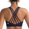 image:imageRUNNING GIRL Sports Bras for WomenHigh Impact Criss Cross Back Molded Cup Running Bra with Sewn in PadsNavy Blue